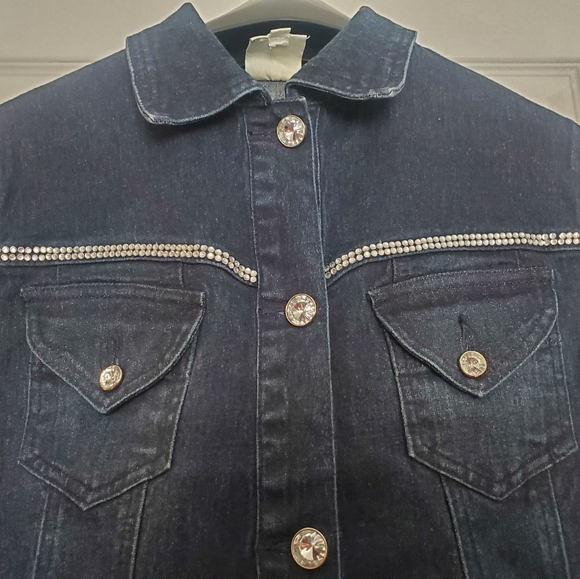 Dg2 Rhinestone Jean Jacket Size Small - Picture 3 of 10